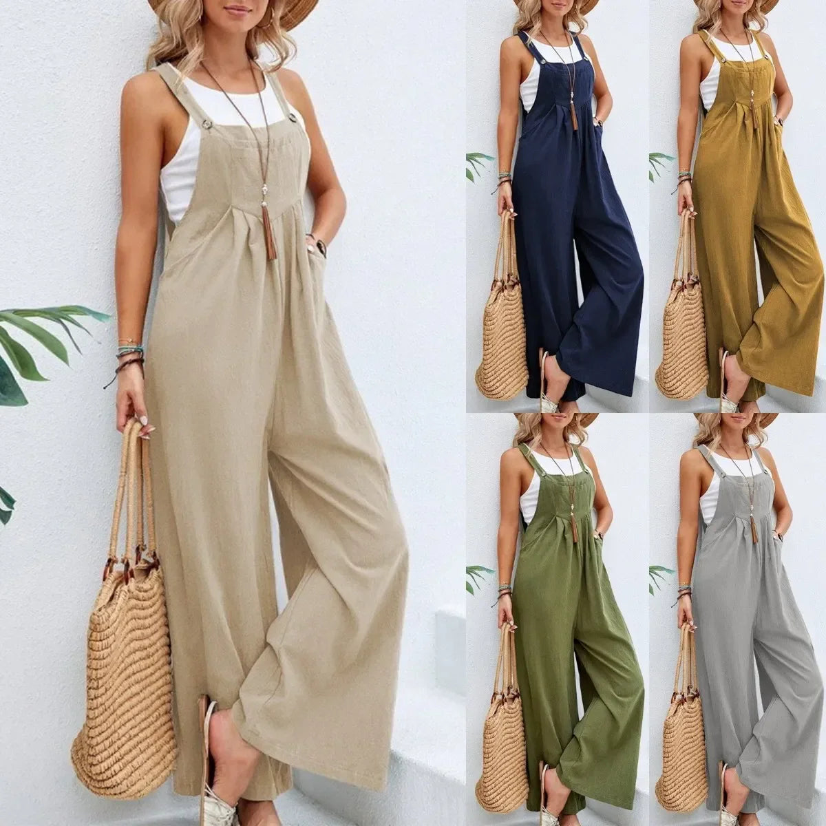 Chloé's Jogger-Jumpsuit avec ceinture réglable et boutons