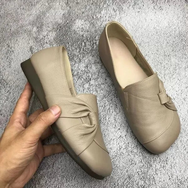 Chaussures en cuir pour femmes avec semelle souple et surface antidérapante