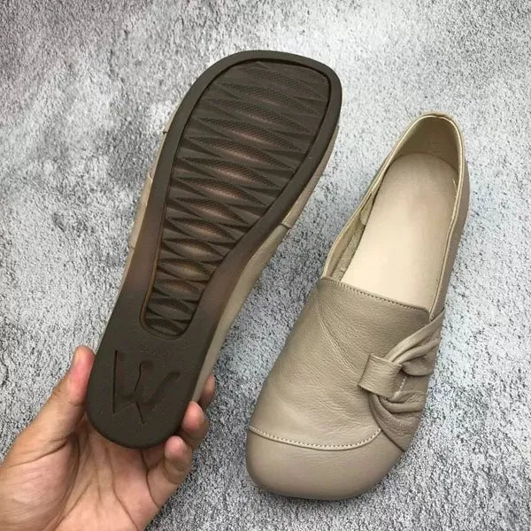 Chaussures en cuir pour femmes avec semelle souple et surface antidérapante